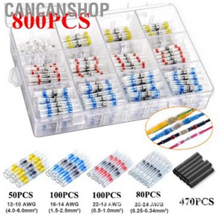 Cancanshop 1 Set Heat Shrinkable Terminals  Solder Ring Insulated Butt Connectors Assortment