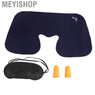 Meyishop Airplane Pillow Eye Cover Set Inflatable Travel Kit Waist Support Soft