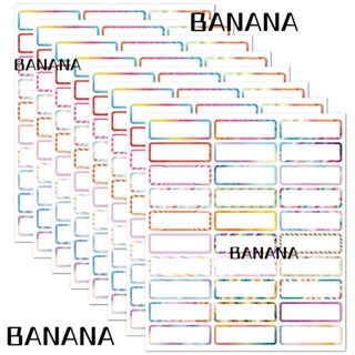 Banana1 สติกเกอร์ฉลากเขียนชื่อได้ กันน้ํา สําหรับเด็ก 150 ชิ้น ต่อถุง 2 ถุง