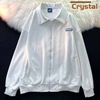 Crystal เสื้อผ้าผู้ญิง แขนยาว เสื้อฮู้ด คลุมหญิง สไตล์เกาหลี แฟชั่น A28J154