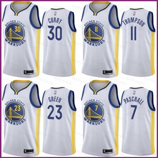 เสื้อกีฬาบาสเก็ตบอลแขนกุด ลายทีม NP2 NBA Jersey Golden State Warriors Paschall Green Thomson Curry PN2