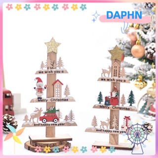 Daphs จี้ไม้ รูปซานตาคลอส สโนว์แมน กวาง สําหรับตกแต่งบ้าน ต้นคริสต์มาส