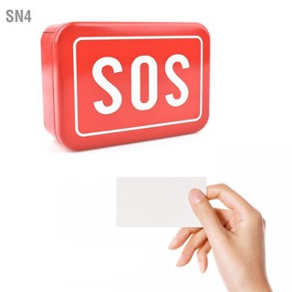 SN4 กล่องเปล่าสี่เหลี่ยมขนาดเล็กรูปแบบ SOS อุปกรณ์เครื่องมือกลางแจ้งกล่องเก็บเหล็กสำหรับตั้งแคมป์