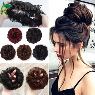 ซื้อยางรัดผมโดนัท สีดําธรรมชาติ ยางมัดผมปลอม ยางรัดผมหยิก Chignon