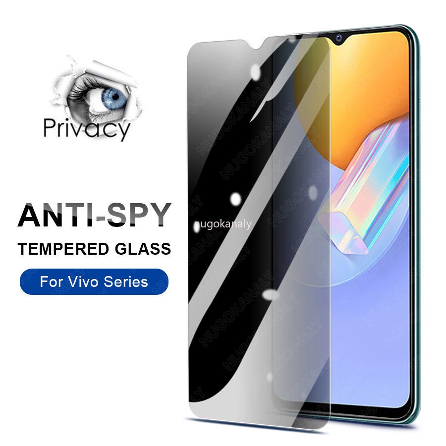 ฟิล์มกระจกนิรภัยกันรอยหน้าจอ ป้องกันการแอบมอง สําหรับ Vivo Y02s Y16 Y15s Y15a Y17s Y77 Y01 Y02t Y02a Y11 Y12i Y19 Y12 Y15 Y17 Y3s Y20 Y20i Y20s(G ) Y12s Y12a Y21 Y21s Y21T Y33s Y33T Y31 Y51 Y51a Y53s Y22s Y30 Y35 Y91 Y91i Y95 Y91C Y1s Y93
