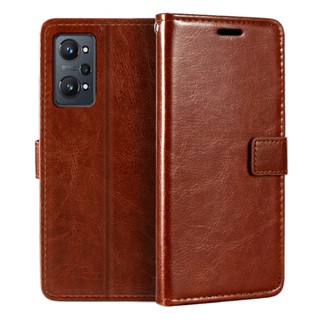 เคสโทรศัพท์หนัง PU แบบฝาพับ พร้อมช่องใส่บัตร สําหรับ Realme GT Neo 3T GT Neo 2 5G