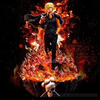 (((พร้อมส่ง) ขายดี โมเดลฟิกเกอร์ รูปปั้นวันพีช GK Flame Demon Sanji แฮนด์เมด ขนาดใหญ่ สําหรับตกแต่ง ZSOV