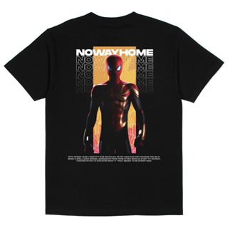 เสื้อยืดแขนสั้นHITAM PRIA Spider-man T-Shirt NO WAY HOME | Spiderman T-SHIRT | Marvel COMICS Mens Black Shirt_03S-5XL