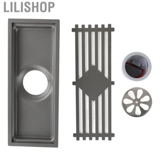 Lilishop Floor Drain Rectangle Shower Grate Stainless Steel for Balconies