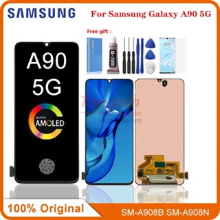 อะไหล่หน้าจอสัมผัสดิจิทัล LCD 6.7 นิ้ว สําหรับ Samsung Galaxy A90 5G A908 A908N A9080 Galaxy A90