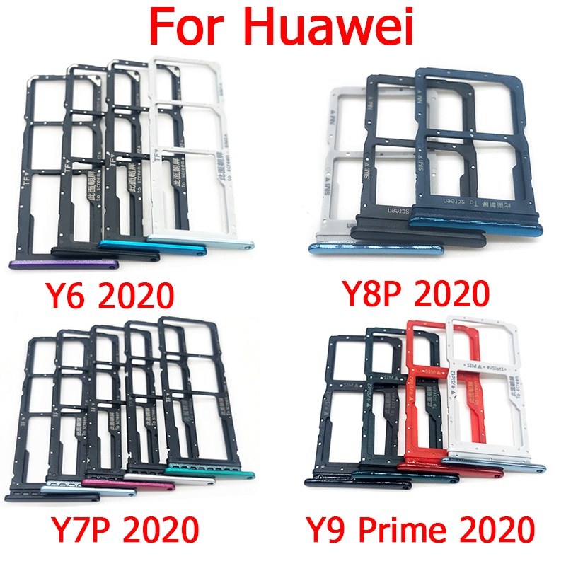 ใหม่ อะแดปเตอร์ถาดซิมการ์ด พร้อมหมุด สําหรับ Huawei Y6 Y7P Y8P 2020 Y9 Prime 2019