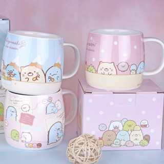 [พร้อมส่ง] แก้วกาแฟเซรามิค ลายการ์ตูน Sumikkogurashi ความจุเยอะ สําหรับใส่นม อาหารเช้า