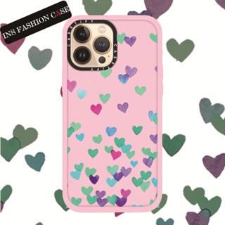 Casetify X Little Color Love Pink เคสโทรศัพท์มือถือใส กันกระแทก แบบนิ่ม สําหรับ iPhone 14 13 12 11 Pro MAX IX XS MAX XR 6 6s 7 8 Plus