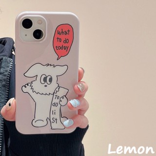 【 Lemon 】เคสโทรศัพท์มือถือ ลายการ์ตูนลูกสุนัข สีกากีน่ารัก สไตล์เกาหลี สําหรับ iPhone 7 8 7plus 8plus 11 12 X XS XR XSMAX 11promax 12promax 11promax 13promax 13pro 13promax 13promax 13promax 13promax