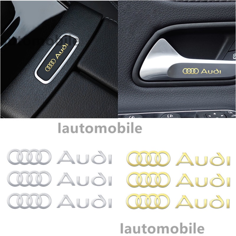 สติ๊กเกอร์โลหะรถยนต์ Audi, พวงมาลัยรถยนต์/ผ้าเช็ดทําความสะอาด/ตัวถังอัตโนมัติ/รูปลอกประตู Fit สําหรั
