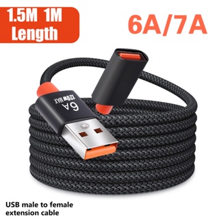 สายเคเบิลต่อขยาย 6A 7A USB 3.0 1 ม. 1.5 ม. ตัวผู้ เป็นตัวเมีย ความเร็วสูง สําหรับกล้องคอมพิวเตอร์ ทีวี เครื่องพิมพ์