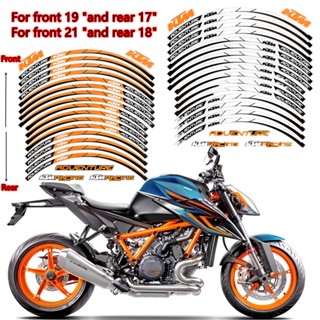 Ktm สติกเกอร์ไวนิล กันน้ํา 17 นิ้ว 18 นิ้ว 19 นิ้ว 21 นิ้ว แบบเปลี่ยน สําหรับแต่งดุมล้อรถมอเตอร์ไซค์ KTM 1290