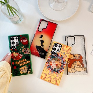 CASETIFY เคสโทรศัพท์มือถือแบบนิ่ม TPU ใส กันกระแทก ลายการ์ตูนดิสนีย์ ไลอ้อนคิง แฟชั่น สําหรับ Samsung Galaxy S23 Ultra Plus S22 Ultra S20 S21 Ultra Plus S20+