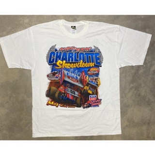 เสื้อยืด ลาย NOS 2008 Charlotte Motor Speedway Dirt Track Showdown สไตล์วินเทจ ไซซ์ XL