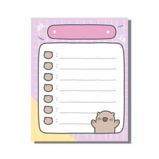 BEAR CAT หมีกับแมวน่ารัก กระดาษโน๊ต memo pad 10.5x7.5cm.