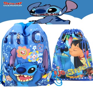 ตุ๊กตาการ์ตูนดิสนีย์ Lilo&amp;amp;ถุงหูรูด ไม่ทอ ลาย Stitch ของขวัญวันเกิดเด็ก สําหรับตกแต่งปาร์ตี้เด็ก