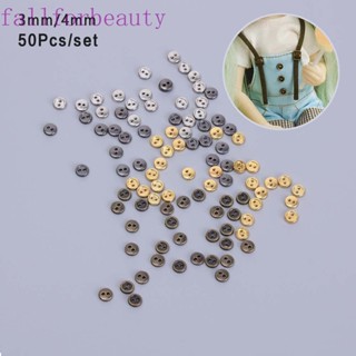 Fallforbeauty กระดุมผ้าแฮนด์เมดหลากสีขนาด 3 / 4 mm 50 ชิ้น