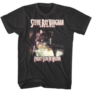 A QGเสื้อยืดพิมพ์ลายแฟชั่น อัลบั้มเพลง Stevie Ray Vaughan CouldnT Stand The Weather สําหรับผู้ชาย