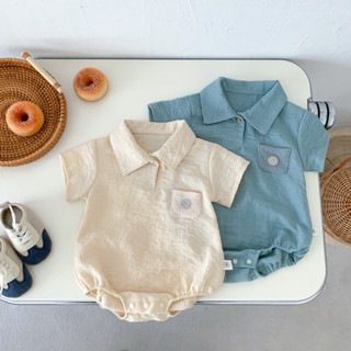 ชุดจั๊มสูทรอมเปอร์แขนสั้น คอโปโล ทรงสามเหลี่ยม ระบายอากาศได้…