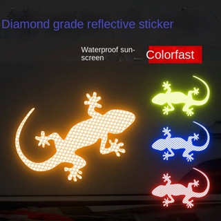 Gecko Reflective Sticker Car Household Utensils Diamond Grade Stickers Safety Stickers Safety Warning Waterproof and Sun Protection Scratch Hidden Sticker car reflective sticker Car exterior decoration