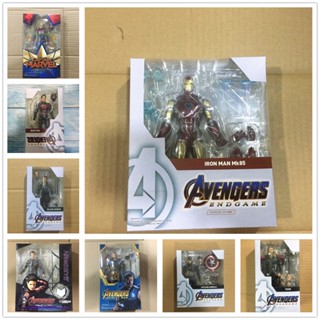 ฟิกเกอร์ Avengers Endgame Shf Captain Marvel Iron Man Captain America Thor Ant-Man สําหรับตกแต่งบ้าน