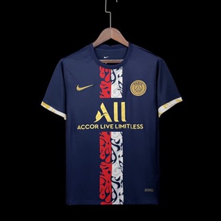 เสื้อกีฬาแขนสั้น ลายทีมชาติฟุตบอลปารีส PSG 2023 ไซซ์ XS-3XL