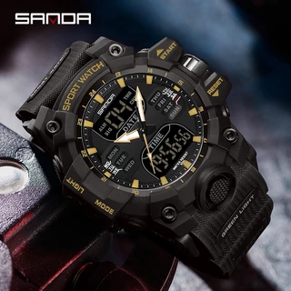 Sanda นาฬิกาข้อมือสปอร์ต กันน้ํา กันตก อเนกประสงค์ คุณภาพอุตสาหกรรมทหาร SD6126-2