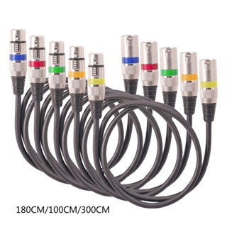 R* สายเคเบิลไมโครโฟน XLR เป็น XLR XLR 3PIN ตัวผู้ เป็น XLR 3PIN ตัวเมีย ทนทาน สําหรับ DMX-Stage Ligh 5 ชิ้น