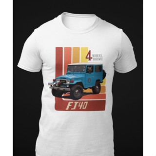 QZเสื้อยืดแขนสั้น พิมพ์ลาย Land Cruiser FJ-40 1980 แฟชั่นฤดูร้อน สําหรับผู้ชาย