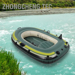 Zhongcheng Tec PVC สีเขียวพองสองคนพายเรืออากาศตกปลาดริฟท์เครื่องมือดำน้ำ