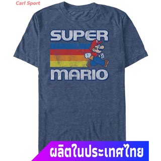 มาริโอ เยาวชน Fifth Sun Super Mario Rainbow Streak Adult Mens T-Shirt sale เสื้อยืด ขนาด: S-4XL