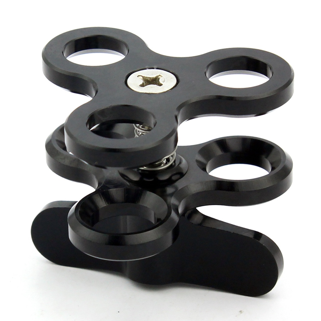 Feichao ไฟดําน้ํา Arm Ball Fixture คลิปผีเสื้อ Triple Clamp Mount อะแดปเตอร์อลูมิเนียมเข้ากันได้กับ GoPro 13/12/11 Action Camera