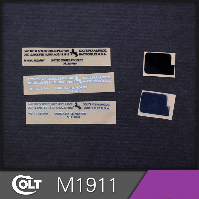 M1911 สติกเกอร์โลหะ สะท้อนแสง สําหรับติดตกแต่ง