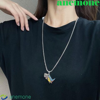 Anemone สร้อยคอโช้กเกอร์ ลายไดโนเสาร์ กราฟฟิติ สไตล์ฮิปฮอป สําหรับผู้ชาย ผู้หญิง