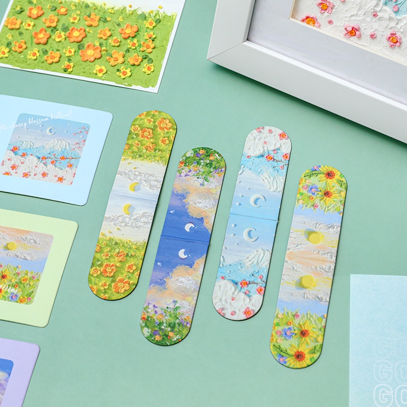 3 ชิ้น ที่คั่นหนังสือ แบบแม่เหล็ก ขนาดเล็ก ลายภาพวาดสีน้ํามัน สวยงาม สําหรับนักเรียน จํานวน ราคา ถูกที่สุด ดีลบีเคเค แกลเลอรีภาพที่ 8