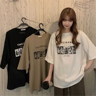 📸ZAKA📸 เสื้อยืดวินเทจ oversize  ลายเท่ๆใส่ได้ทั้งชายหญิงสกรีนลาย THE BAND #A47