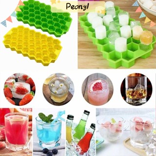 PENY New Ice Making Mold Maker Honeycomb Shap Ice Cube Mold With Removable Lids Bar Reusable Cream Trays Silicone/Multicolor