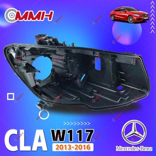 ฝาครอบไฟหน้าพลาสติก CLA ด้านหลัง สําหรับ Mercedes Benz W117 2013-2016 ไฟหน้า เลนส์ไฟหน้า ไฟหน้าหลังเปลือก  ฐานไฟหน้า Headlamp Rear Shell headlamp housing  Back Cover Bottom Shell Base Plastic Shell