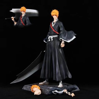 โมเดลฟิกเกอร์ รูปปั้นอนิเมะ Bleach Flyleaf Kurosaki Ichigo แบบสองหัว สําหรับเก็บสะสม