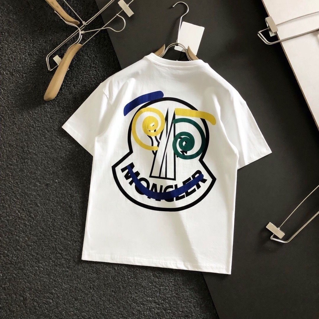 เสื้อยืดแขนสั้นลําลอง ผ้าฝ้ายแท้ พิมพ์ลายโลโก้หน้ายิ้ม ขนาดใหญ่ คุณภาพสูง แฟชั่นสําหรับผู้ชาย และผู้หญิง ไซซ์ XS - 3XL