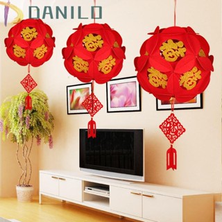 DANILO Home Red Lantern Celebration Ornament Festival Lantern Spring Festival Party Pendant Chinese Good Fortune Fu letter New Year Decoration