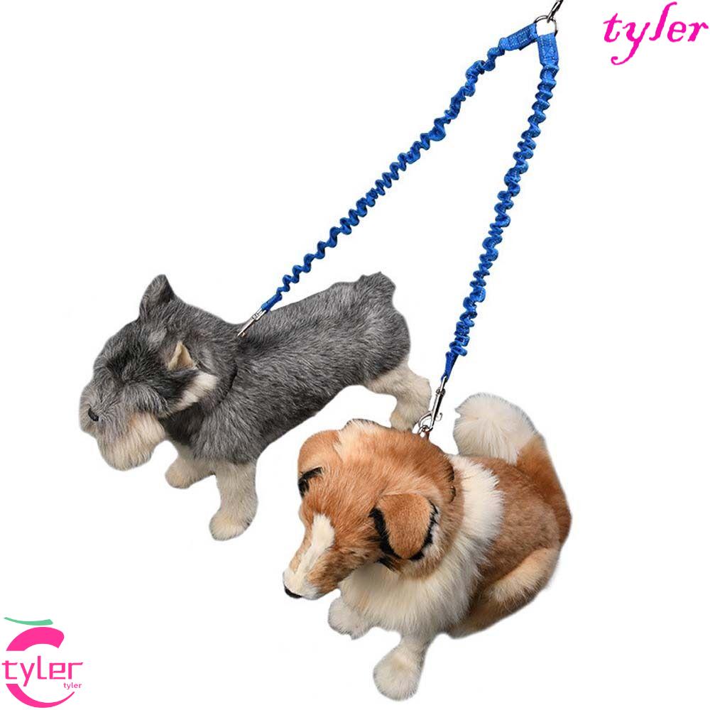 Tyler เชือกจูงสุนัข แบบ 2 ทาง ป้องกันการกัด สําหรับสุนัขสองตัว