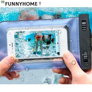 Funnyhome กระเป๋าใส่โทรศัพท์มือถือ PVC กันน้ํา เป็นมิตรกับสิ่งแวดล้อม สําหรับว่ายน้ํา ดําน้ํา