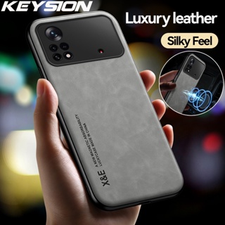 Keysion เคสโทรศัพท์หนัง ซิลิโคน PC กันกระแทก หรูหรา สําหรับ Xiaomi POCO X4 Pro 5G X3 NFC M4 Pro 4G