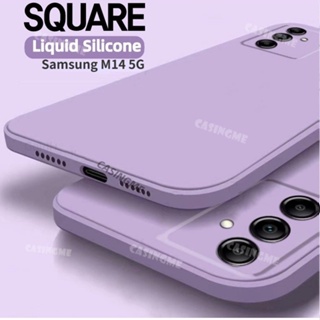 เคสโทรศัพท์ซิลิโคน TPU แบบนิ่ม ทรงสี่เหลี่ยม กันกระแทก สําหรับ Samsung Galaxy M14 5G M14 M14 M 14 5G 4G Pocophone 2023